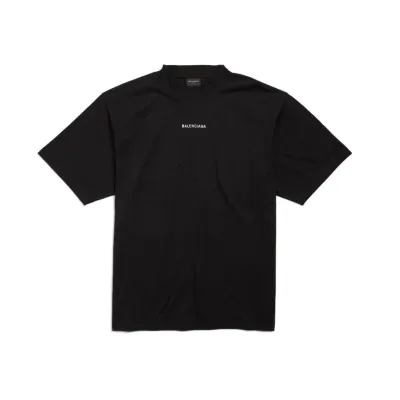 New Balenciaga Back T-Shirt Medium Fit in Black 01
