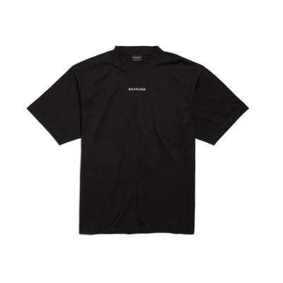 New Balenciaga Back T-Shirt Medium Fit in Black 01