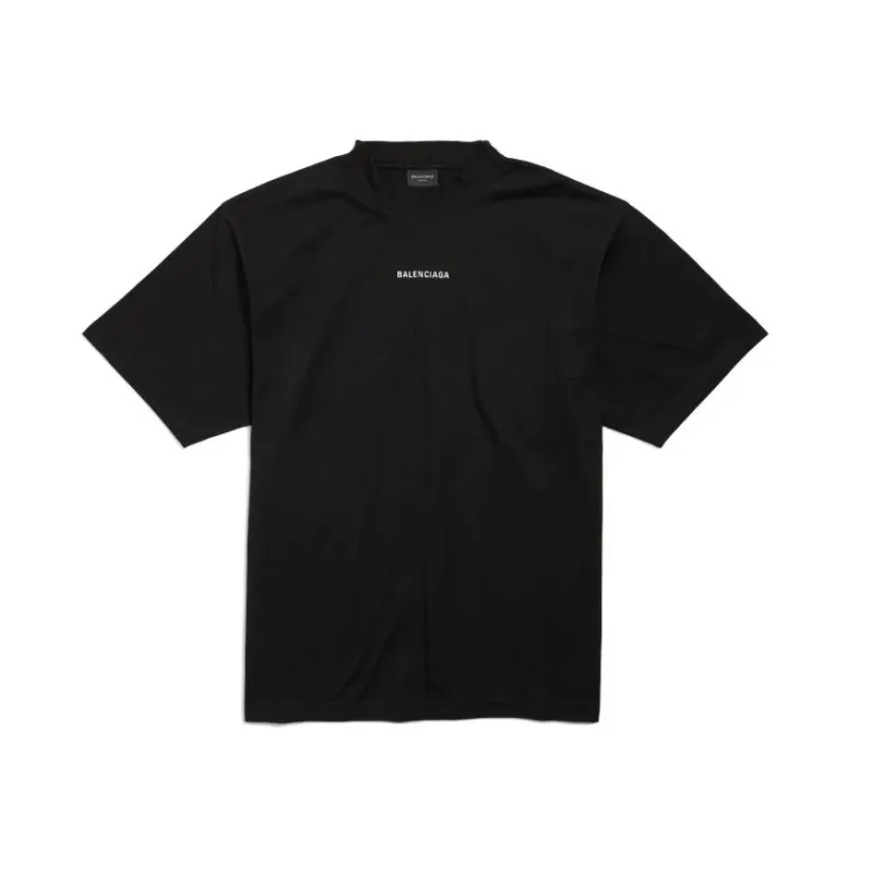 New Balenciaga Back T-Shirt Medium Fit in Black