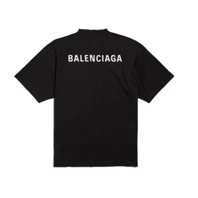 New Balenciaga Back T-Shirt Medium Fit in Black 02