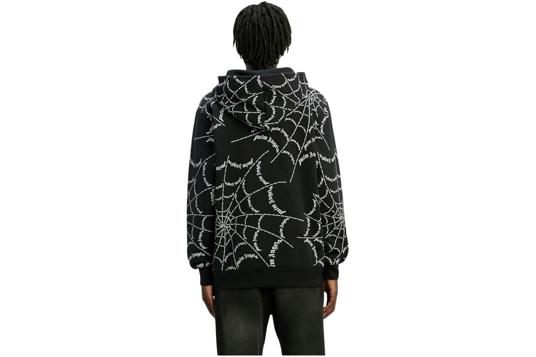 Palm Angels Spider Web Hoodie Black/Off White