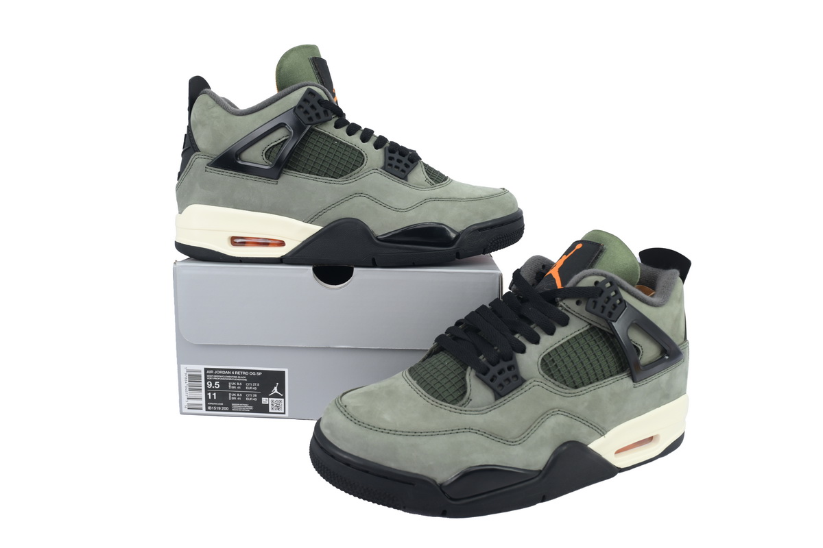 PK God Batch Undefeated x Air Jordan 4 Retro Green Black IB1519-200