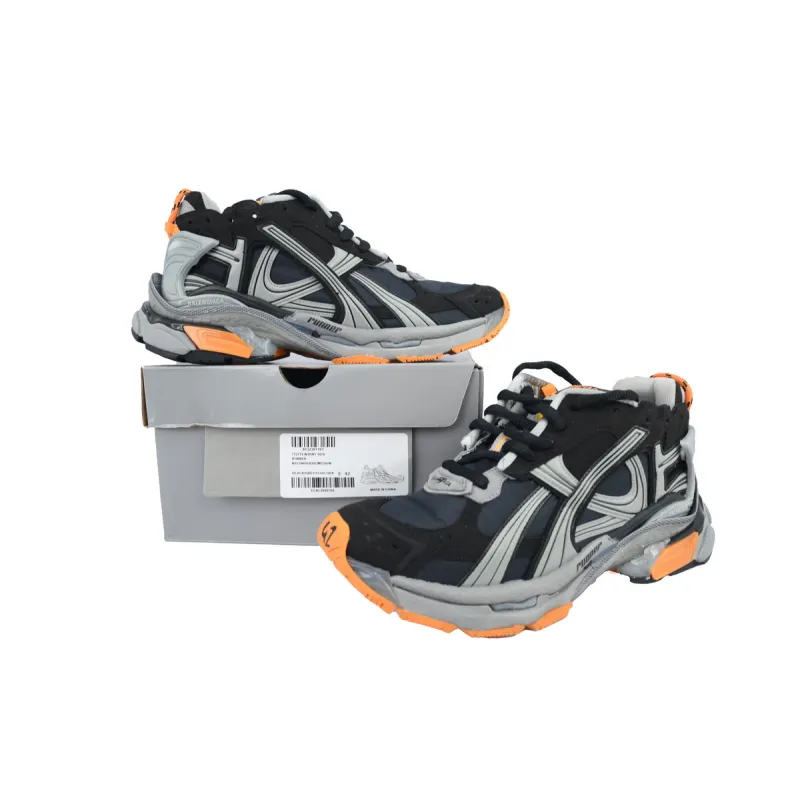PK God Batch Balenciaga Runner Sneaker 'Black Fluo Orange' 772774 W3RNY 1878