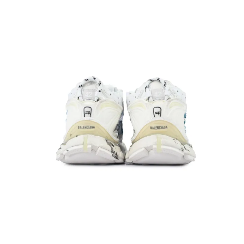 PK God Batch Balenciaga Runner Sneaker 'Graffiti - White Blue' 772774 W3RBQ 9040