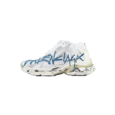 PK God Batch Balenciaga Runner Sneaker 'Graffiti - White Blue' 772774 W3RBQ 9040 01