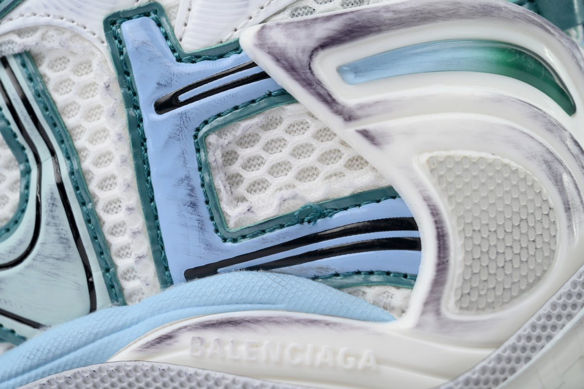 PK God Batch Balenciaga Runner Sneaker 'White Green Blue' 772774 W3RMU 9034