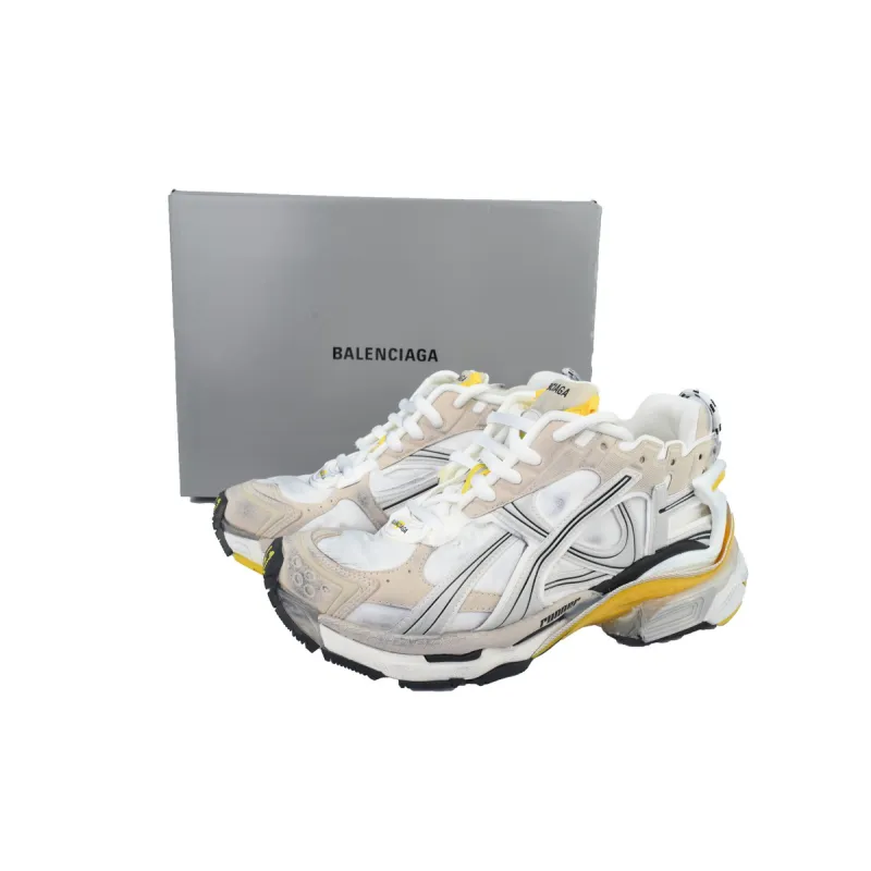 PK God Batch Balenciaga Runner Sneaker 'White Yellow' 772767 W3RNY 9170
