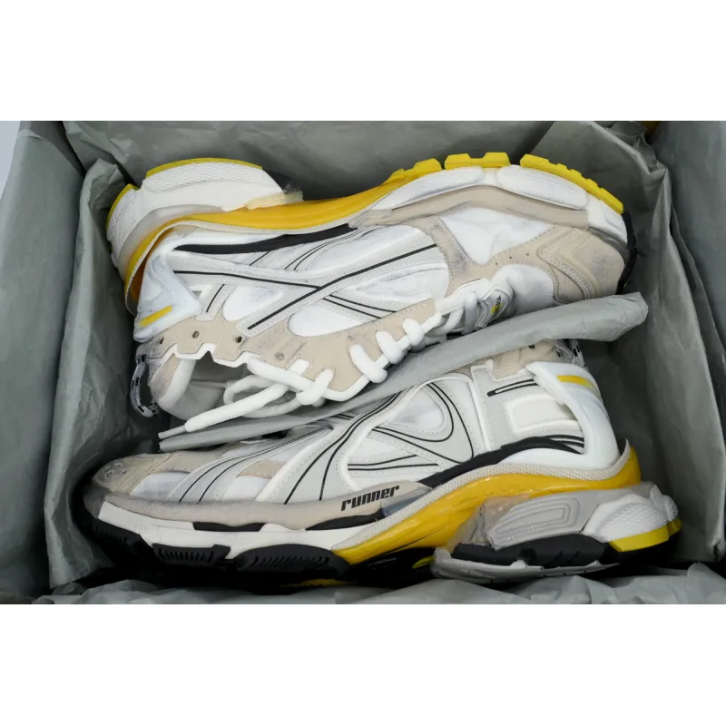 PK God Batch Balenciaga Runner Sneaker 'White Yellow' 772767 W3RNY 9170
