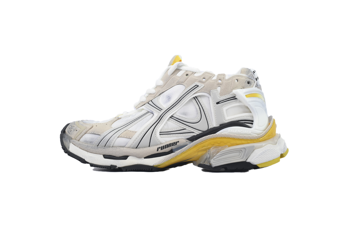 PK God Batch Balenciaga Runner Sneaker 'White Yellow' 772767 W3RNY 9170