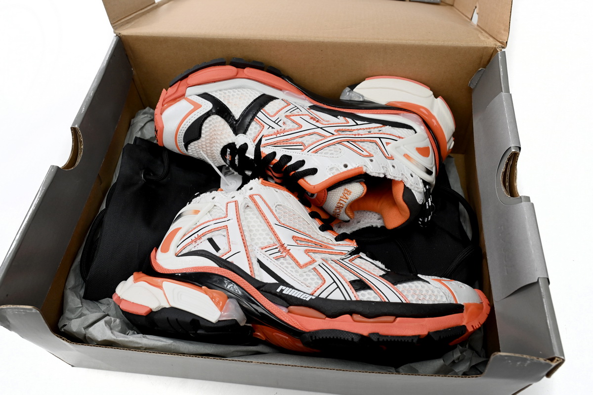 PK God Batch Balenciaga Runner White Orange Black 677402 W3RB7 9051