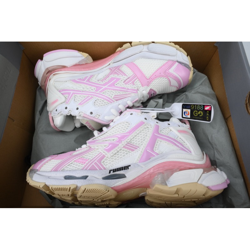 PK God Batch Balenciaga Runner White Pink 677403W3RB39059