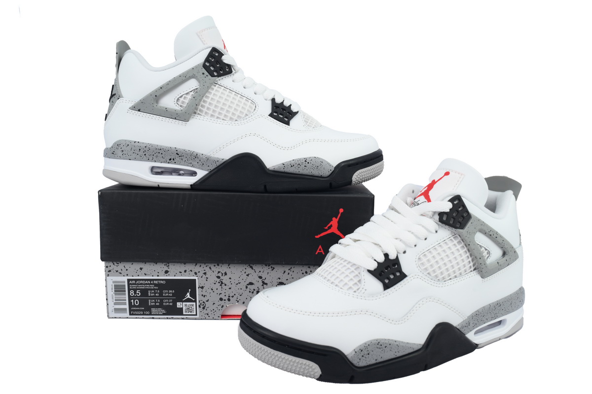 PK God Batch Air Jordan 4 Retro White Cement (2025) FV5029-100