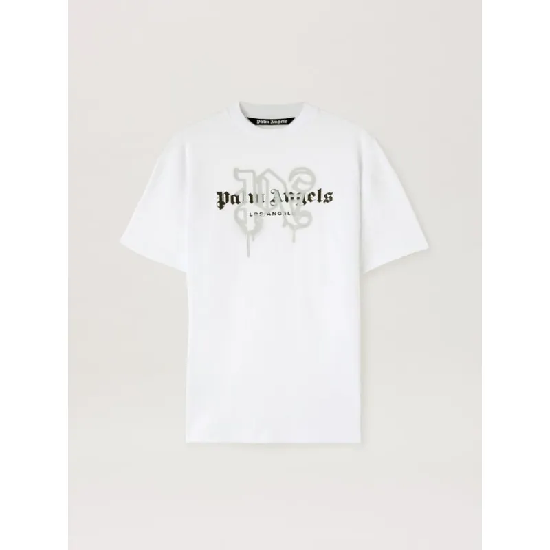 Palm Angels Monogram Spray City T-Shirt Los Angels Black/White