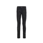 AMIRI Chemist Leather Star Aged Jeans Black