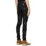 AMIRI Chemist Leather Star Aged Jeans Black