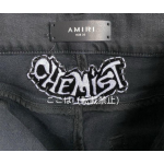 AMIRI Chemist Leather Star Aged Jeans Black