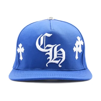 Chrome Hearts Cross Patch Baseball Hat Blue 01