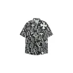 Chrome Hearts Cross Silk Shirt & Shorts Black Set Flaming Lips