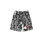 Chrome Hearts Cross Silk Shirt & Shorts Black Set Flaming Lips