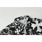 Chrome Hearts Cross Silk Shirt & Shorts Black Set Flaming Lips