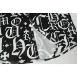 Chrome Hearts Cross Silk Shirt & Shorts Black Set Flaming Lips