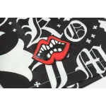 Chrome Hearts Cross Silk Shirt & Shorts Black Set Flaming Lips