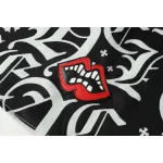 Chrome Hearts Cross Silk Shirt & Shorts Black Set Flaming Lips