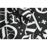 Chrome Hearts Cross Silk Shirt & Shorts Black Set Flaming Lips