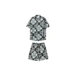 Chrome Hearts Cross Silk Shirt & Shorts Set Black