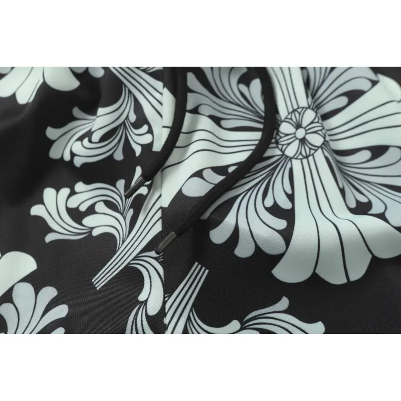 Chrome Hearts Cross Silk Shirt & Shorts Set Black