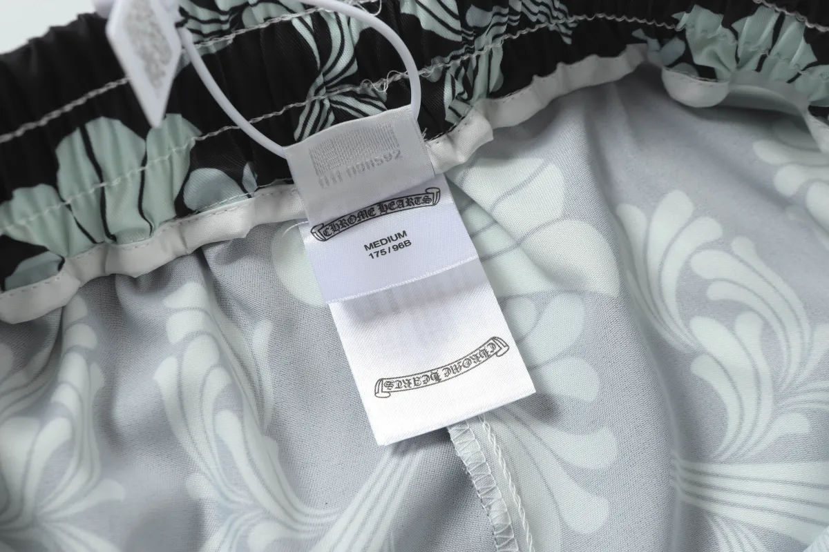 Chrome Hearts Cross Silk Shirt & Shorts Set Black