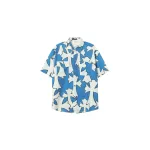 Chrome Hearts Cross Silk Shirt & Shorts Set Blue