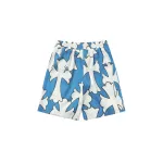 Chrome Hearts Cross Silk Shirt & Shorts Set Blue