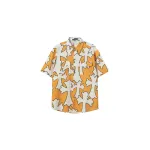 Chrome Hearts Cross Silk Shirt & Shorts Set Orange White
