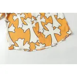 Chrome Hearts Cross Silk Shirt & Shorts Set Orange White