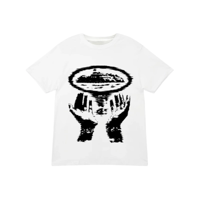 Corteiz Vortex Hands Tee Black/White 01