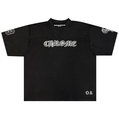 Chrome Hearts Mesh Stadium Football Jersey 'Black' 01