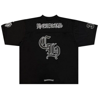 Chrome Hearts Mesh Stadium Football Jersey 'Black' 02