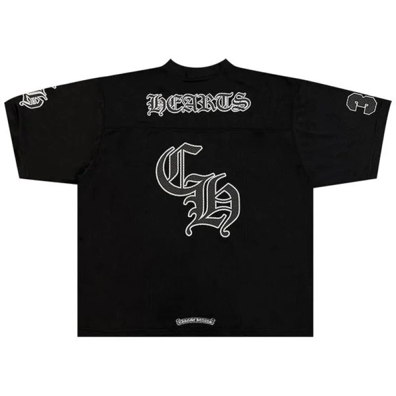 Chrome Hearts Mesh Stadium Football Jersey 'Black'