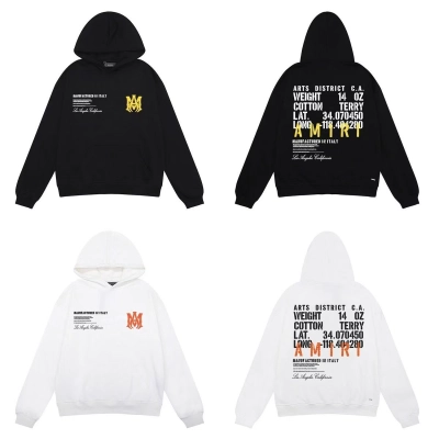 AMIRI Military Specs Stencil Hoodie Black/White 01