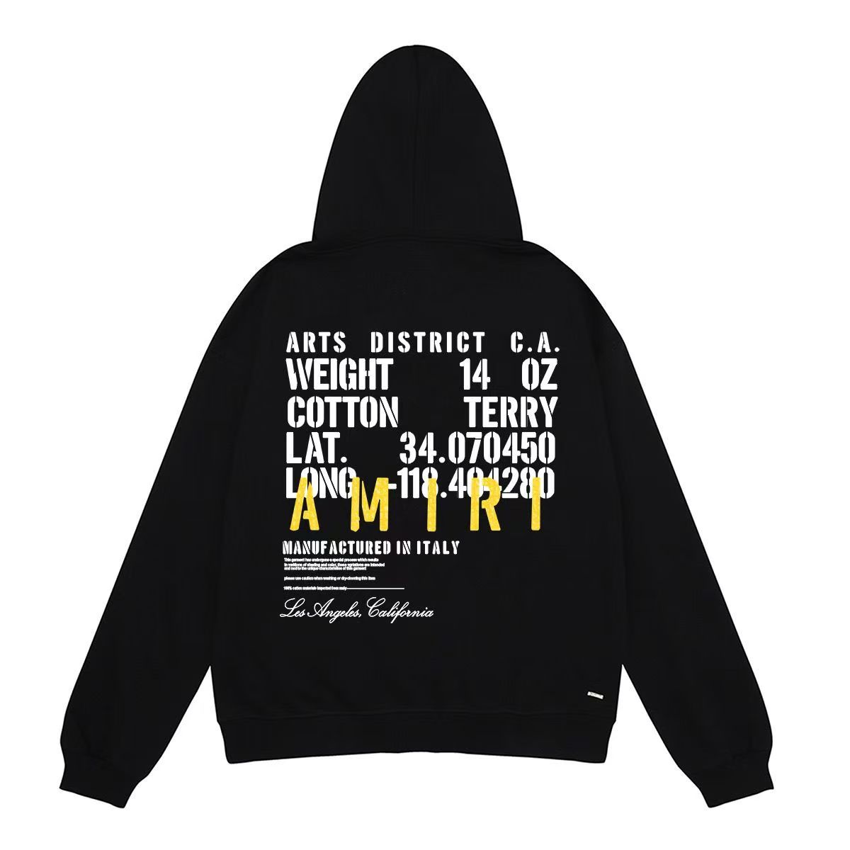 AMIRI Military Specs Stencil Hoodie Black/White