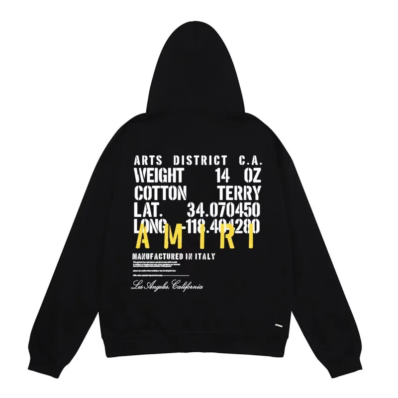AMIRI Military Specs Stencil Hoodie Black/White