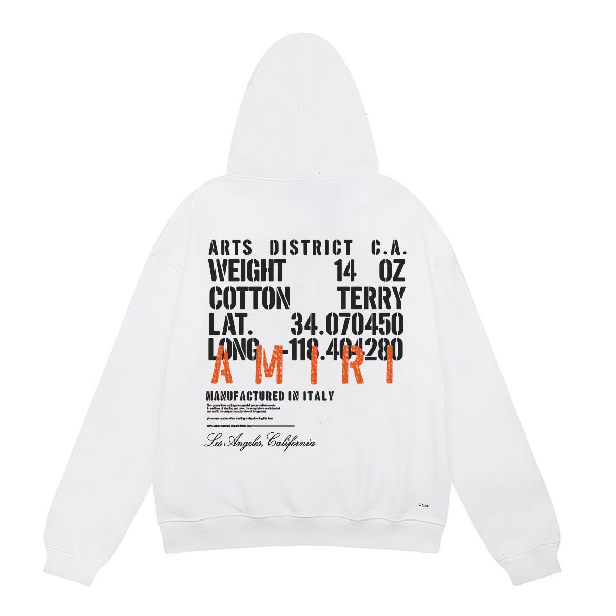 AMIRI Military Specs Stencil Hoodie Black/White