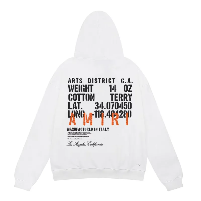 AMIRI Military Specs Stencil Hoodie Black/White
