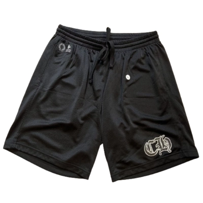 Chrome Hearts Sports Mesh Varsity Shorts Black 01