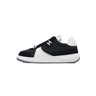 PK God Batch Chanel Stylish Skateboarding Shoes Black White 01