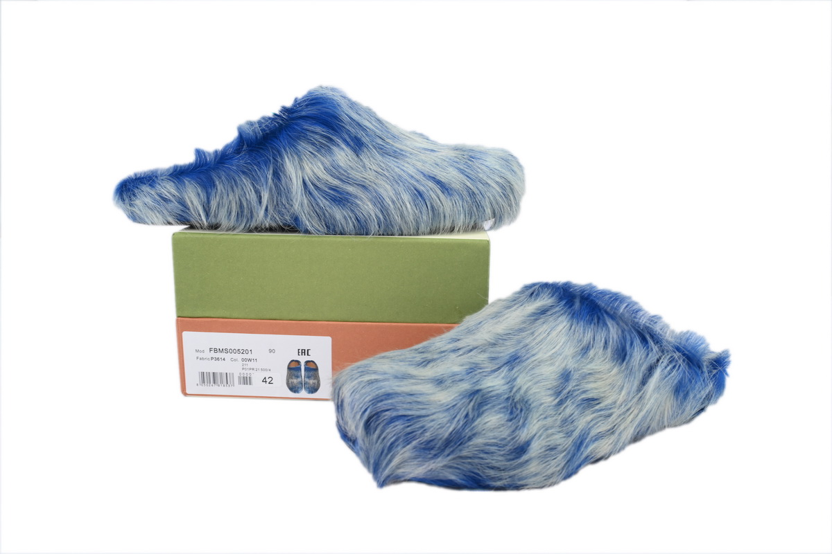 MARNI Fussbett Tie Dye white Blue