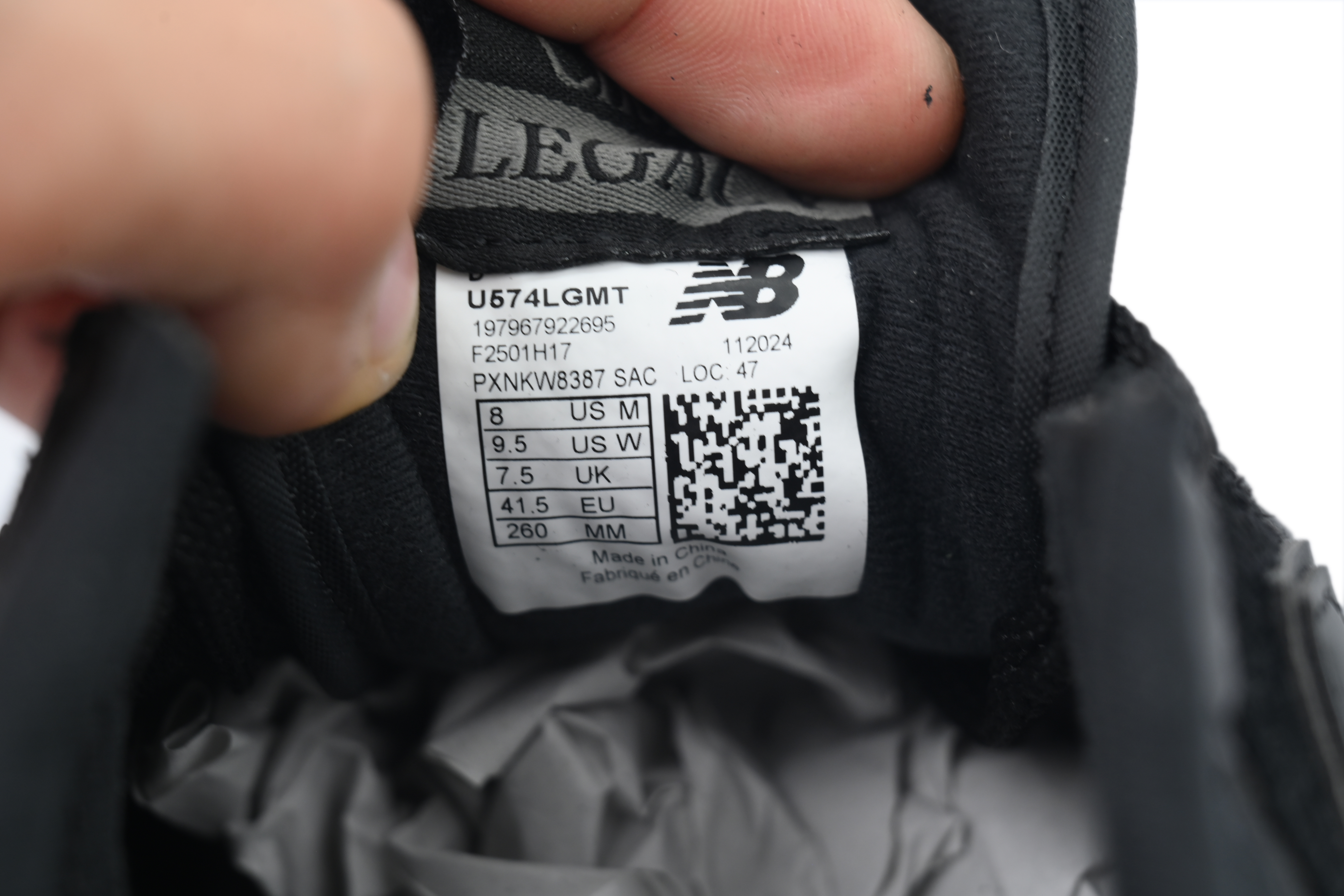 New Balance 574 Legacy 'Cordura Pack - Black' U574L-GMT