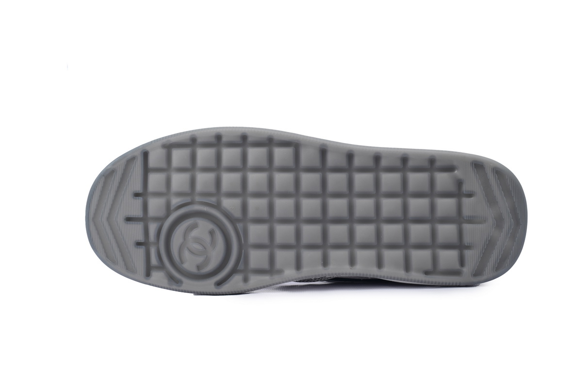 PK God Batch Chanel Suede Calfskin White Light Grey Low Top Sneakers