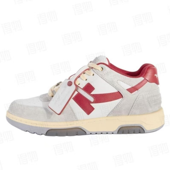 PK God Batch OFF-WHITE Out of Office Low 'Light Grey Red' OMIA189S 24LEA011 0525